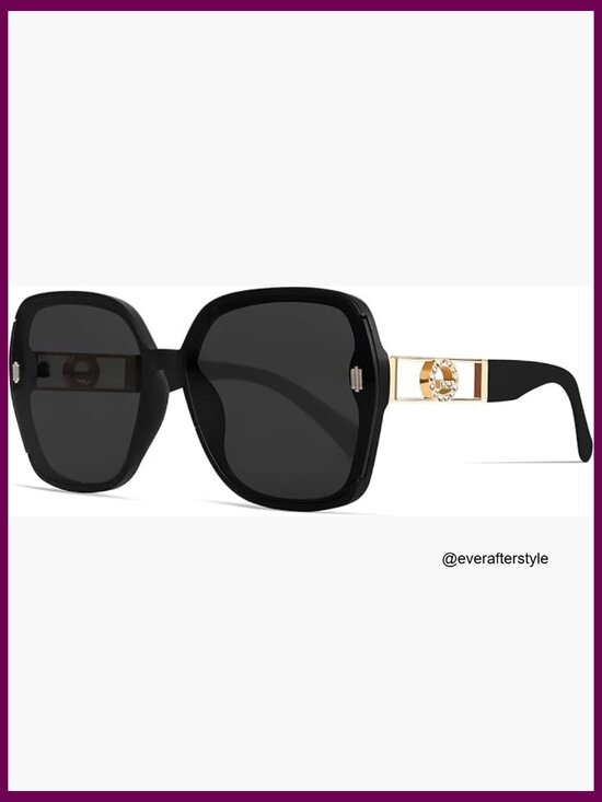 Retro Oversized Square Sunglasses with UV400 Lenses main image 6